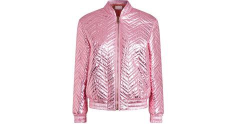 gucci pink leather bomber jacket|Gucci leather jacket price.